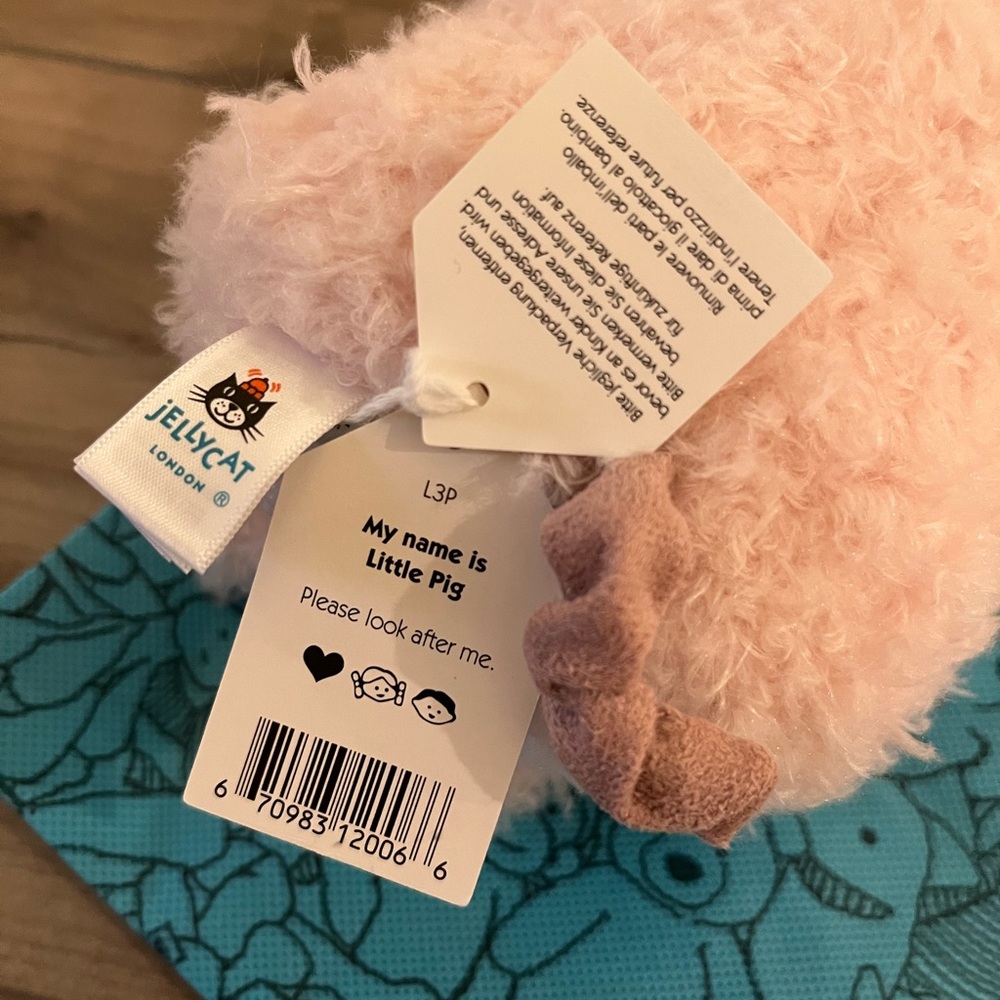 Jellycat Little Pig Pink Plush Toy Rare OOS With Dust Bag 100% Authentic… - Picture 3 of 4